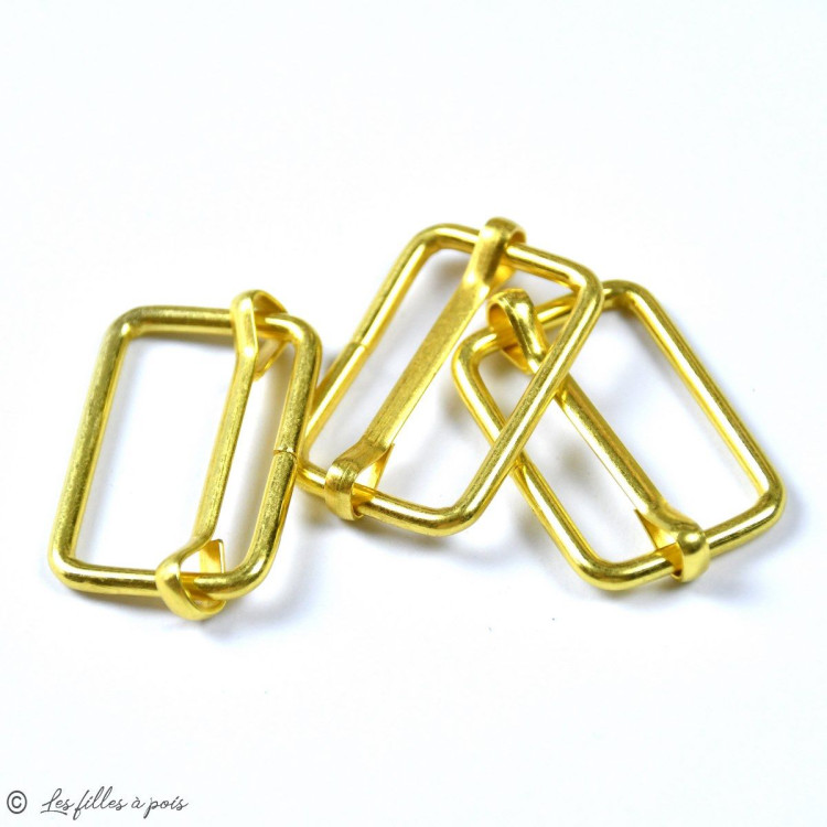 Boucles coulissantes de réglage pour sangle - Doré - 20mm, 25mm ou 30mm - Lot de 2 Autres marques - Tissus et mercerie - 1 Boucles coulissantes de réglage pour sangle - Doré - 20mm, 25mm ou 30mm - Lot de 2 Autres marques - Tissus et mercerie - 1