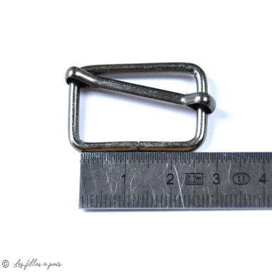 QUARKZMAN 10Pcs 20mm/0.79" Boucles De Sangle En Métal En Forme De G Réglables Boucles Coulissantes Plates Tri-Glide Pour Sangle De Sac à Dos, Noir Mat