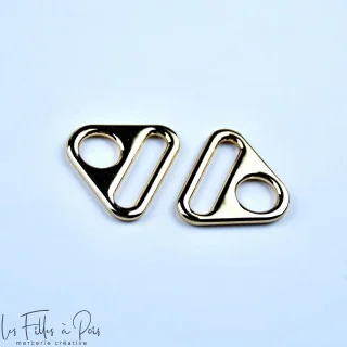 Connecteurs triangle pour sangle - Doré clair - 25mm ou 30mm - Lot de 2 Tissus et mercerie créative – Nos sélections sans marque