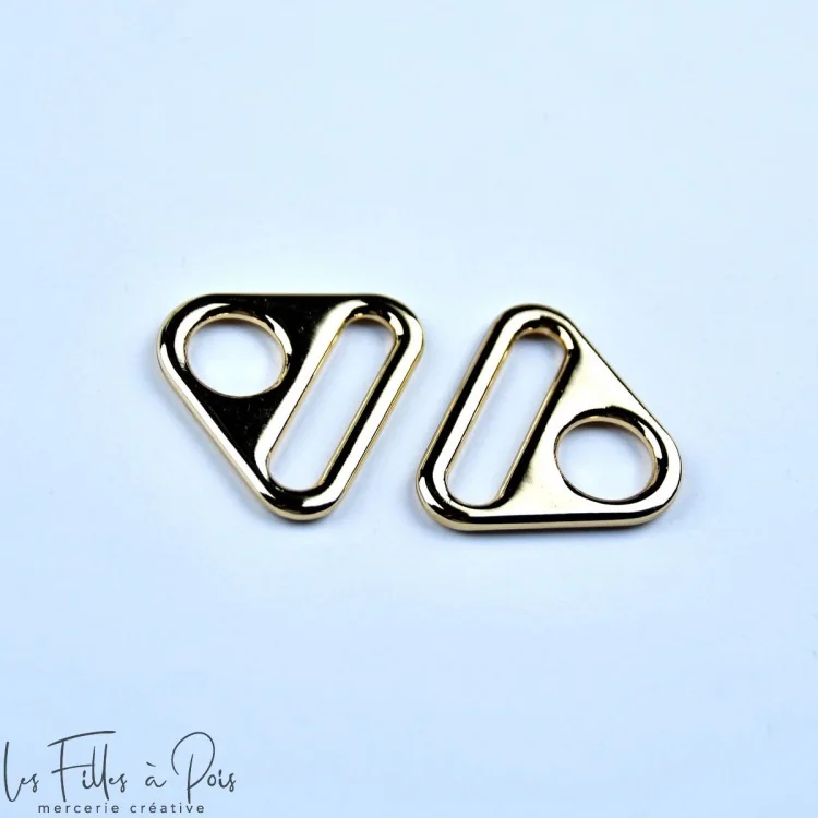 Connecteurs triangle pour sangle - Doré clair - 25mm ou 30mm - Lot de 2 Tissus et mercerie créative – Nos sélections sans marque