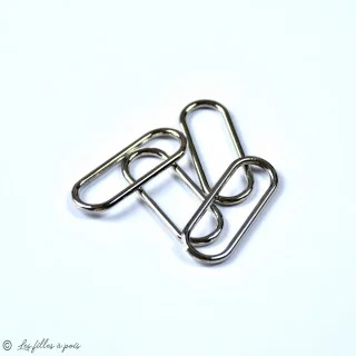 Anneaux connecteurs oblong - Argenté - 25mm ou 30mm - Lot de 4 Tissus et mercerie créative – Nos sélections sans marque - 1