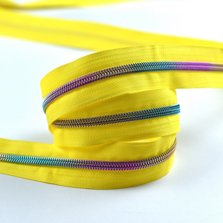 Fermeture eclair au mètre + curseurs argentés - Spiralée rainbow - Nylon Autres marques - Tissus et mercerie - 1 Fermeture eclair au mètre + curseurs argentés - Spiralée rainbow - Nylon Autres marques - Tissus et mercerie - 1
