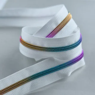 Fermeture eclair au mètre + curseurs argentés - Spiralée rainbow - Nylon Tissus et mercerie créative – Nos sélections sans marqu