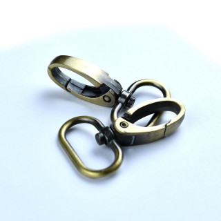 Mousqueton tournant - Bronze patiné - 25mm ou 30mm - Lot de 2 Autres marques - Tissus et mercerie - 1