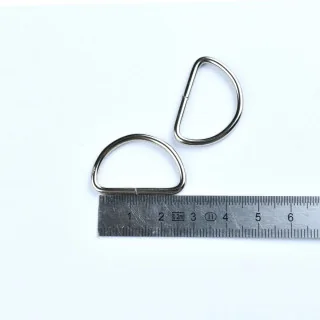 Etrier "D" - 12mm, 20mm, 25mm, 30mm ou 38mm - Argenté - Lot de 2 pièces Tissus et mercerie créative – Nos sélections sans marque