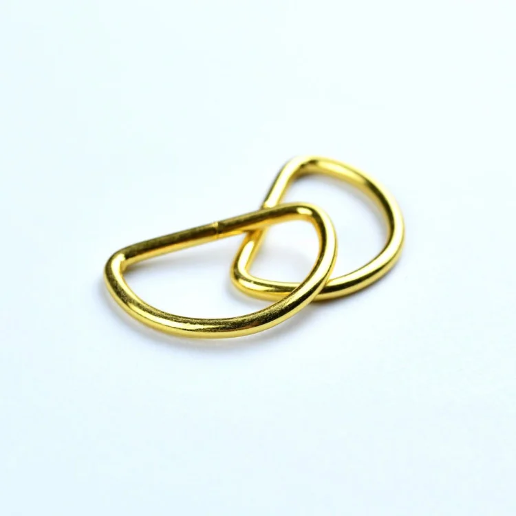 Etrier "D" - 12mm, 20mm, 25mm 30mm ou 38mm - Doré - Lot de 2 pièces Tissus et mercerie créative – Nos sélections sans marque - 1