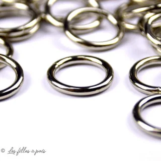 Anneau en métal inoxydable - Argenté - 16.3mm - Lot de 2 Tissus et mercerie créative – Nos sélections sans marque - 2