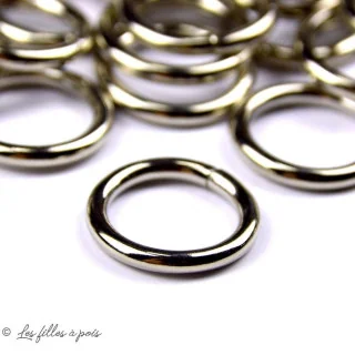 Anneau en métal inoxydable - Argenté - 16.3mm - Lot de 2 Tissus et mercerie créative – Nos sélections sans marque - 1