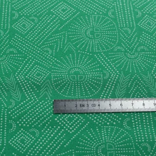 Coupon de tissu popeline de coton motif ethnique "Flight Patch" - Vert - 280cm - AGF Art Gallery Fabrics : tissus premium aux im