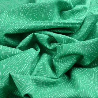 Coupon de tissu popeline de coton motif ethnique "Flight Patch" - Vert - 280cm - AGF Art Gallery Fabrics : tissus premium aux im