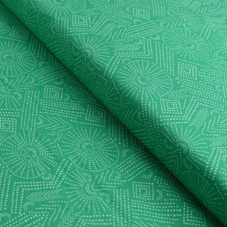 Coupon de tissu popeline de coton motif ethnique "Flight Patch" - Vert - 280cm - AGF Art Gallery Fabrics ® - Tissus - 1