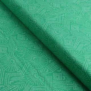 Coupon de tissu popeline de coton motif ethnique "Flight Patch" - Vert - 280cm - AGF Art Gallery Fabrics : tissus premium aux im