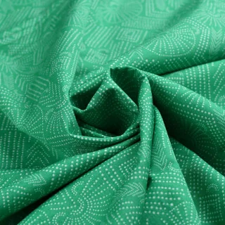 Coupon de tissu popeline de coton motif ethnique "Flight Patch" - Vert - 280cm - AGF Art Gallery Fabrics : tissus premium aux im