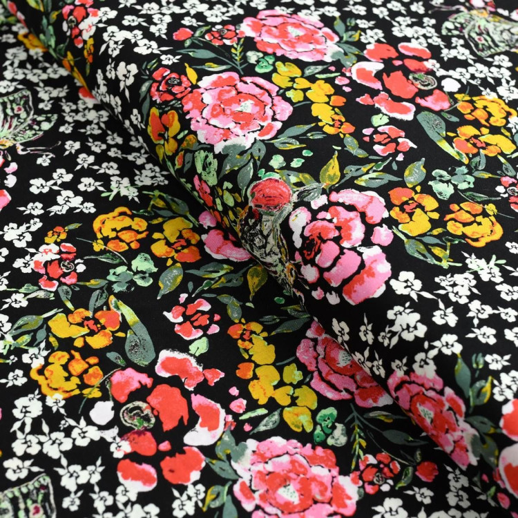 Tecido de viscose rayon com motivo floral "Eve" - Multicolorido - AGF Art Gallery Fabrics ® - Tissus - 1 Tecido de viscose rayon com motivo floral "Eve" - Multicolorido - AGF Art Gallery Fabrics ® - Tissus - 1