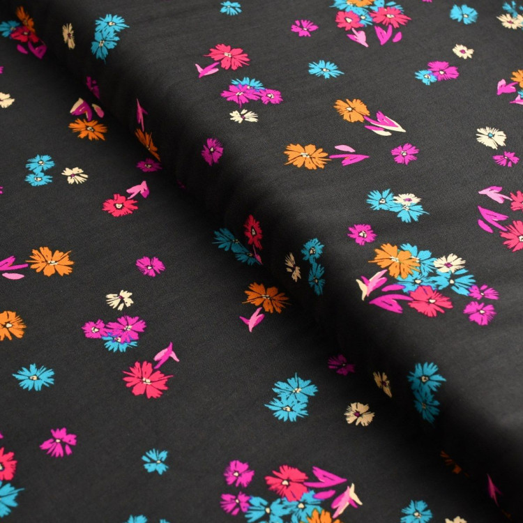 Tecido de viscose rayon "A sociedade das flores" - Multicor - AGF Art Gallery Fabrics ® - Tissus - 1 Tecido de viscose rayon "A sociedade das flores" - Multicor - AGF Art Gallery Fabrics ® - Tissus - 1