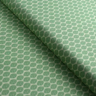 Tecido de algodão canvas com motivo de folhas "Amour vert" - Verde e cru - Monaluna Art Gallery Fabrics : tissus premium aux imp
