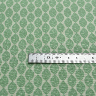 Tissu coton canvas motif feuille "Amour vert" - Vert et écru - Monaluna Autres marques - Tissus et mercerie - 4