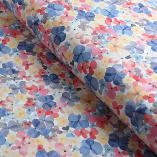 Tissu jersey fleurs "Fleurs d'Elan" tons pastels - Collection Amanda - Les Filles à Pois Design Les Filles à Pois - Design : mot