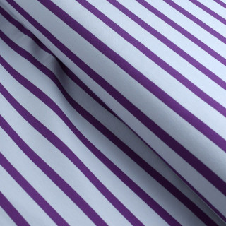 Tissu jersey motif rayures marinières "Little Sardine" - Blanc et violet - Les Filles à Pois Les Filles à Pois - Design ® - Merc