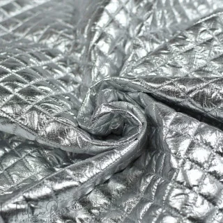Tissu matelassé argenté – Léger & souple – Parfait pour veste et accessoires Tissus et mercerie créative – Nos sélections sans m