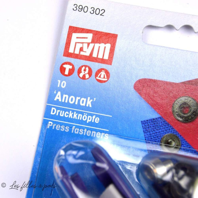 Fecho de pressão anorak com ferramenta - 15mm - Prym ® (Prym®) Prym ® - Mercerie - 13 Fecho de pressão anorak com ferramenta - 15mm - Prym ® (Prym®) Prym ® - Mercerie - 13