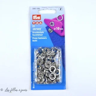 Recarga de botões de pressão em jersey aberto - 10mm - Prym (inglês) Prym : mercerie couture et accessoires de qualité - 1