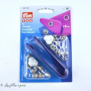 Perno de pressão dentado de camisa aberta com ferramenta - 8mm - Prym (Prym) Prym : mercerie couture et accessoires de qualité 