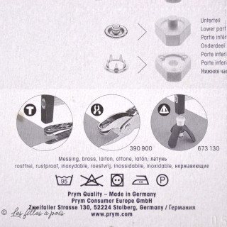 Bouton pression jersey ouverte dentée avec outil - 10mm - Prym ® Prym ® - Mercerie - 6