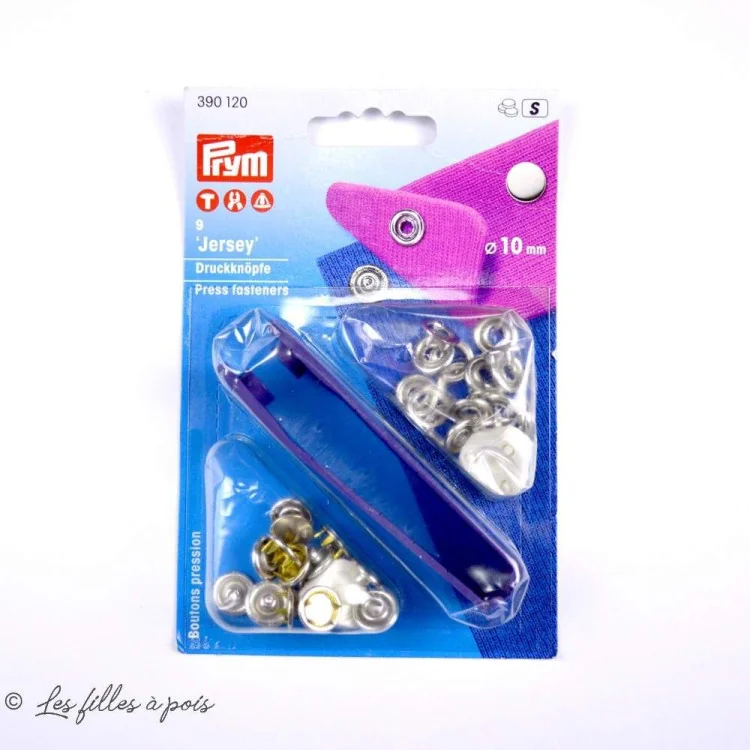 Poinçon de pression Jersey avec outil - 10mm - Prym (Prym) Prym : mercerie couture et accessoires de qualité - 1