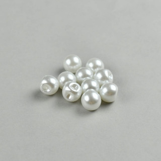 Bouton boule - Blanc - 10mm - Lot de 10 Autres marques - Tissus et mercerie - 1