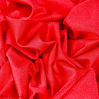 Coupon de tissu lycra satiné - Rouge - 390cm - 13