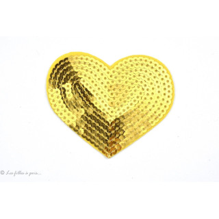Ecusson sequin coeur - Thermocollant  - 1