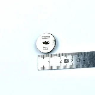 Bouton à queue noir nacré métal argenté - Rond - Noir - 18mm Tissus et mercerie créative – Nos sélections sans marque - 3