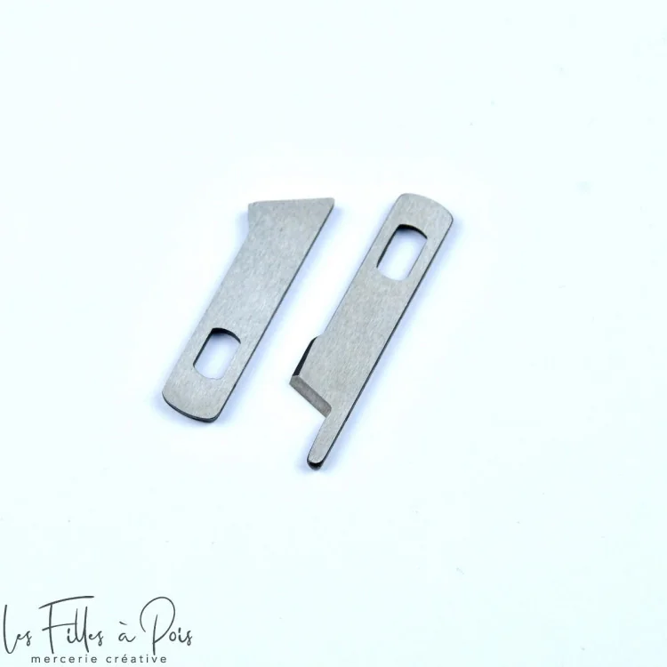 Couteaux supérieur et inférieur pour surjeteuse VERITAS Mélanie / JUKI MO50E – Coupe nette Veritas : machines à coudre et à brod