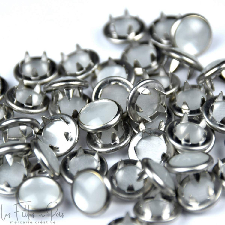Lot de 5 boutons chic nacre 10 mm