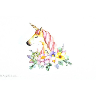 Transfert licorne - Blanc - Thermocollant  - 1