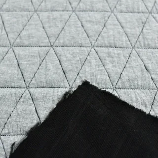 Tissu doudoune matelassé losanges - Gris chiné Tissus et mercerie créative – Nos sélections sans marque - 4