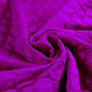 Tissu doudoune matelassé losanges ovales - Rose fuchsia Autres marques - Tissus et mercerie - 2