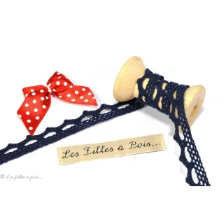 DESTOCK dentelle coton bleu clair - 10mm - 21m Tissus et mercerie créative – Nos sélections sans marque - 3