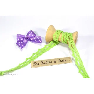 DESTOCK dentelle coton vert clair - 10mm - 33m Tissus et mercerie créative – Nos sélections sans marque - 16