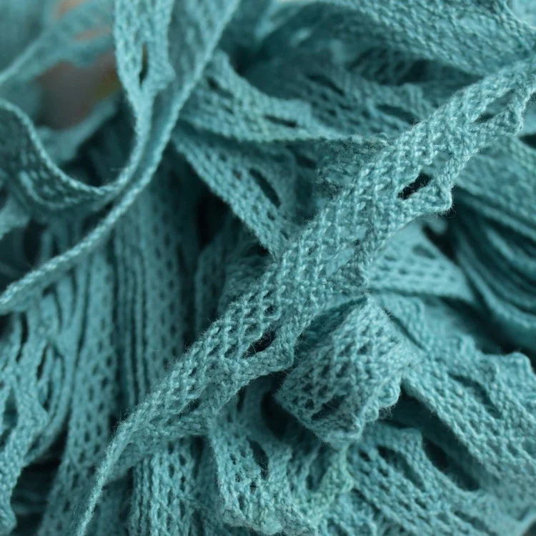 DESTOCK dentelle coton bleu - 10mm - 40m Tissus et mercerie créative – Nos sélections sans marque - 18