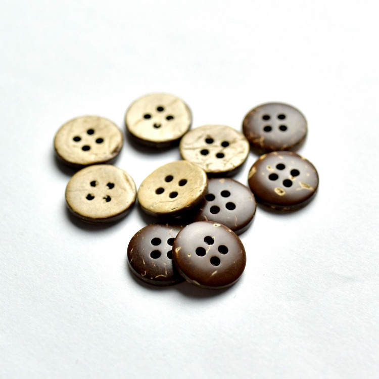Pomo redondo de madera de coco - 12mm - Marrón - Lote de 10 Autres marques - Tissus et mercerie - 1 Pomo redondo de madera de coco - 12mm - Marrón - Lote de 10 Autres marques - Tissus et mercerie - 1