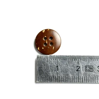 Bouton rond en bois coco - 12mm - Marron - Lot de 10 Tissus et mercerie créative – Nos sélections sans marque - 2