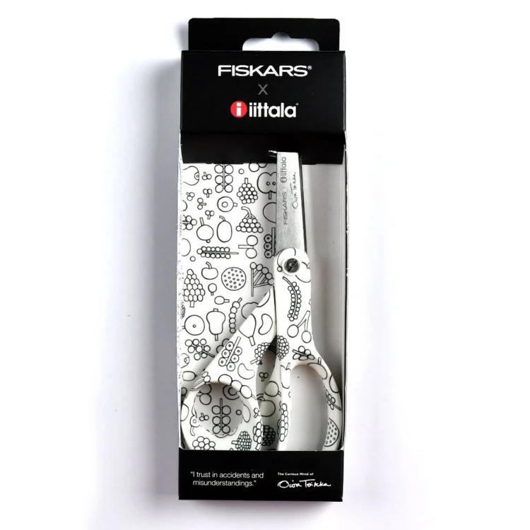 Ciseaux couture Fiskars x Iittala – Collection Helle – Motif Frutta – 21 cm Fiskars : ciseaux couture, cutters rotatifs et outil