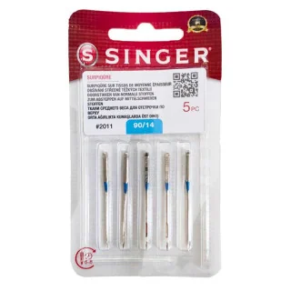 Conjunto de 5 agulhas para máquinas de pesponto - 90- Singer 2011 Singer : machines à coudre, broder et surjeter emblématiques -
