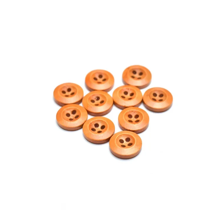Bouton rond en bois vernis - 18mm - Beige - Lot de 6 Tissus et mercerie créative – Nos sélections sans marque - 1 Bouton rond en bois vernis - 18mm - Beige - Lot de 6 Tissus et mercerie créative – Nos sélections sans marque - 1