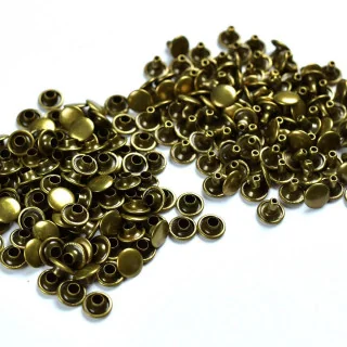 Rivets ronds à sertir – 6x6 mm – Lot de 100 – Couture & renforts Tissus et mercerie créative – Nos sélections sans marque - 6