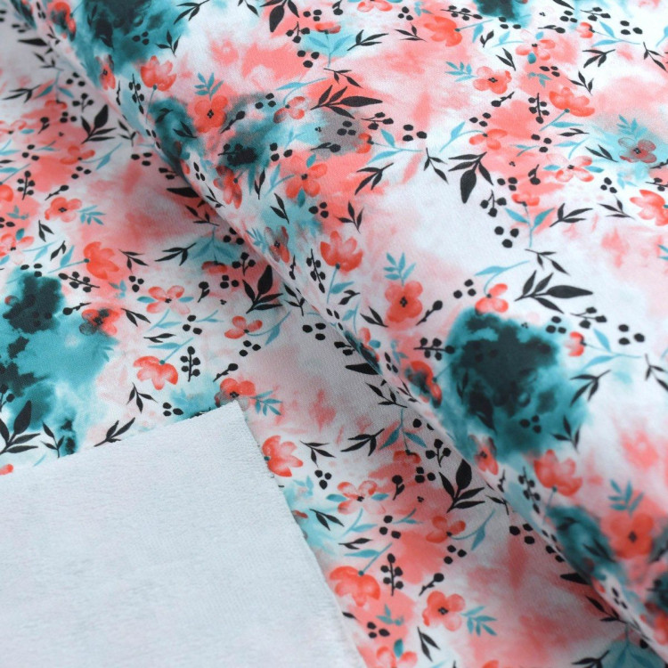 Tissu french terry fleurs "Fleurs d'Elan" tons pastels - Collection Amanda - Les Filles à Pois Design Les Filles à Pois - Design Tissu french terry fleurs "Fleurs d'Elan" tons pastels - Collection Amanda - Les Filles à Pois Design Les Filles à Pois - Design