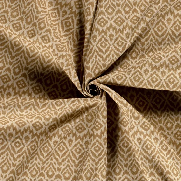 Tissu panama polycoton "Bush" – Motif ethnique beige naturel – Déco & accessoires Tissus et mercerie créative – Nos sélections s