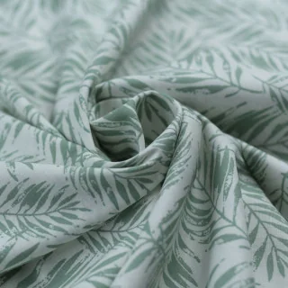 Tissu voile popeline de coton – Feuillage vert sur fond blanc – Léger et doux Tissus et mercerie créative – Nos sélections sans 